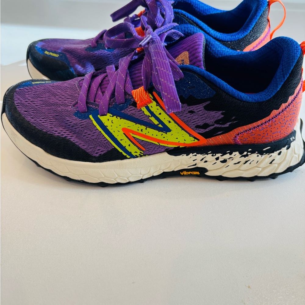 New Balance Fresh Foam X Hierro V6 Trail Running Sneakers color purple/poppy 8.5 - Picture 7 of 10
